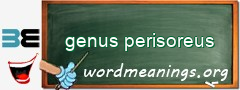 WordMeaning blackboard for genus perisoreus